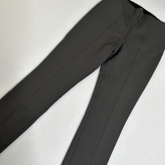 Theory Women's Size P Scuba Slit Leggings KB Core Cropped Gray - Picture 1 of 7